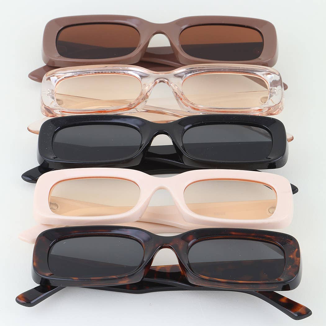 Retro Slim Rectangle Sunglasses